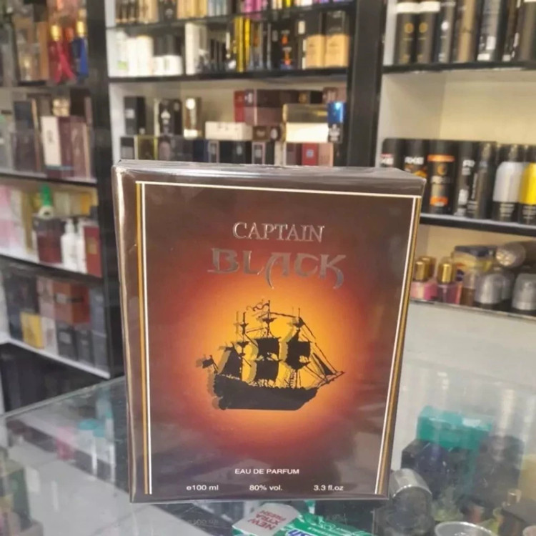 ادکلن کاپیتان بلک اصل هارد باکس 100 میل (CAPITAIN BLACK)
