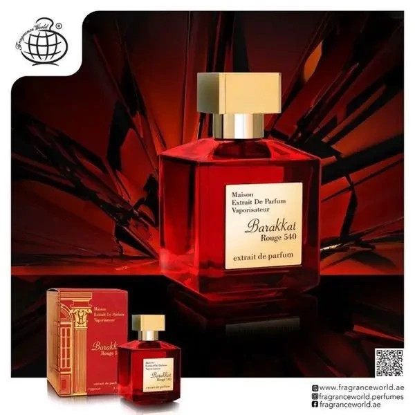 ادکلن مردانه وزنانه باکارات رژ 540 قرمز فرگرانس (BARAKKAT ROUGE 540 FRAGRANCE)